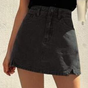Black Denim Skort
